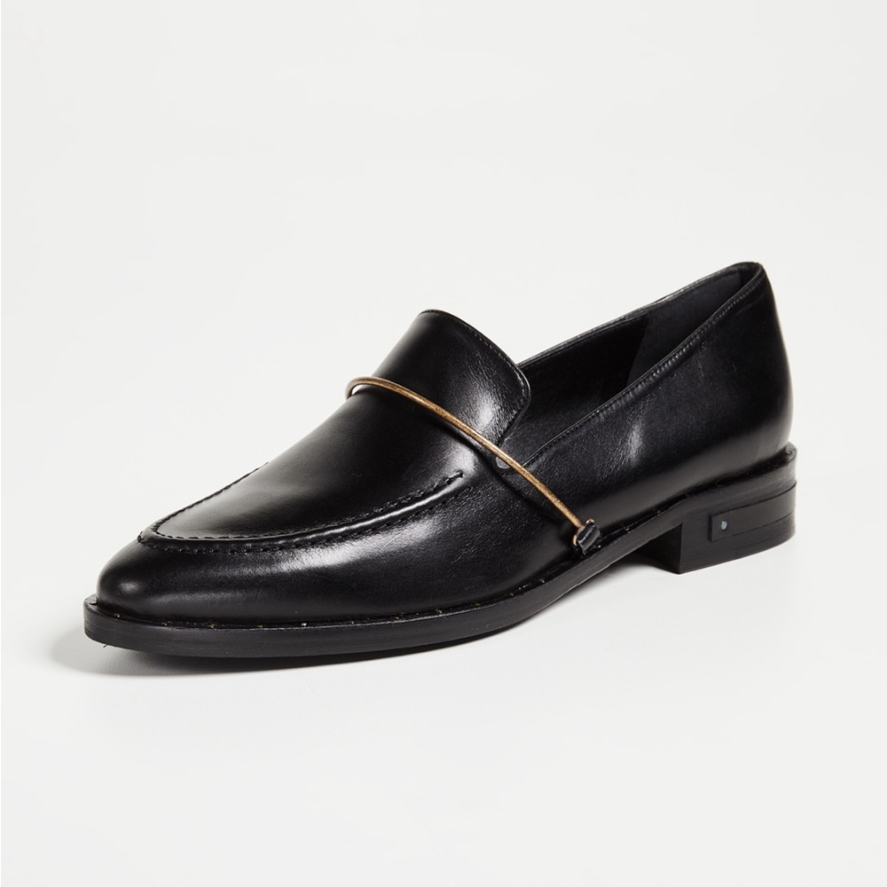 Freda Salvador Black Leather Loafers
